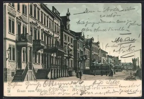 AK Rüdesheim am Rhein, Gasthaus Germania