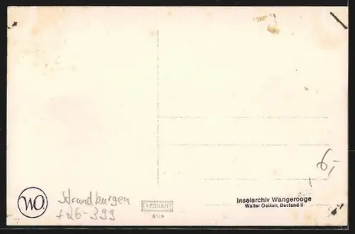 Foto-AK Wangerooge, Sandskulptur Michel zahle!, 