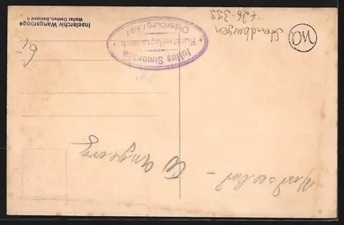 AK Wangerooge, Strand mit Strandkörben und Sandburg