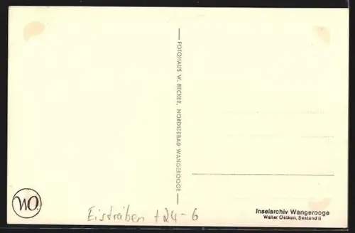 AK Wangerooge, Eistreiben am Strand