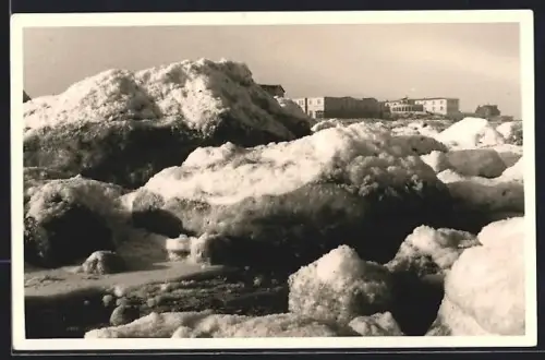 AK Wangerooge, Eistreiben am Strand