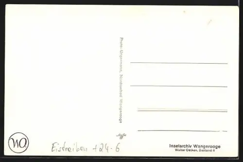 AK Wangerooge, Eistreiben am Strand