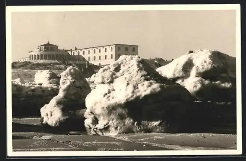 AK Wangerooge, Eistreiben am Strand