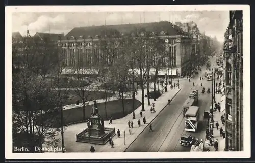AK Berlin, Dönhoffplatz mit Strassenbahn