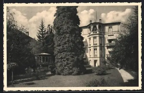 AK Bad Kissingen, Hotel Huas Pilartz, Gartenansicht
