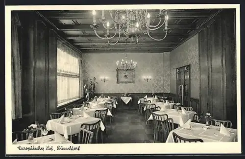 AK Düsseldorf, Hotel Europäischer Hof, Inh. Frau Emil Berger