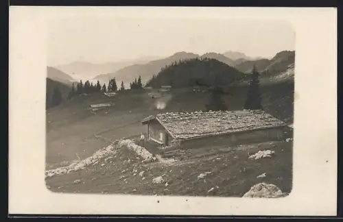 Foto-AK Schliersee, Gasthof Schönfeldalm