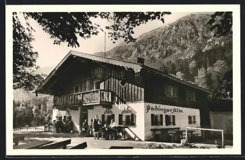 AK Bad Reichenhall, Gasthaus Padinger Alm, Blick gegen Staufen
