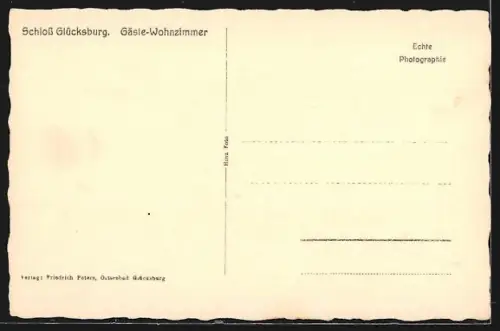 AK Glücksburg, Schloss Glücksburg, Gäste-Wohnzimmer