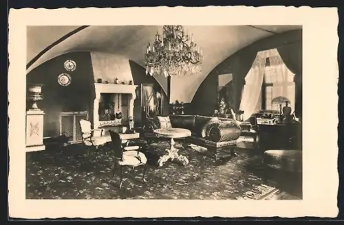 AK Glücksburg, Schloss Glücksburg, Roter Salon