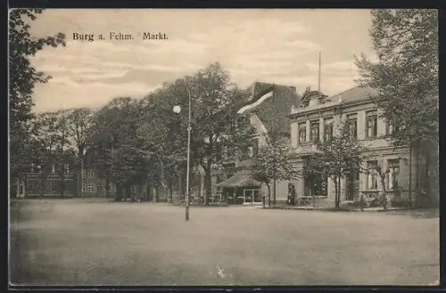 AK Burg a. Fehm., Partie am Markt