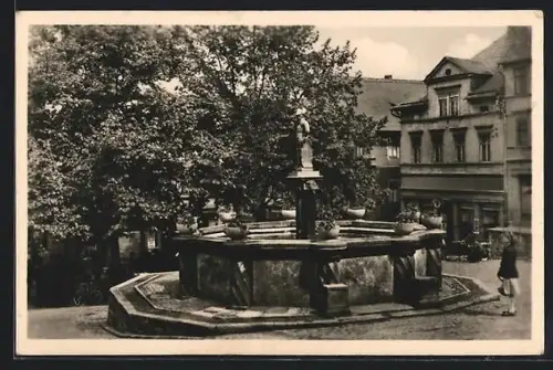 AK Pössneck, Marktbrunnen