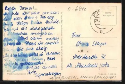 AK Pössneck, Marktbrunnen