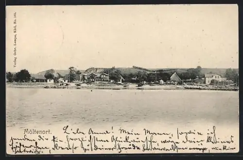 AK Möltenort, Ortsansicht vom Wasser aus