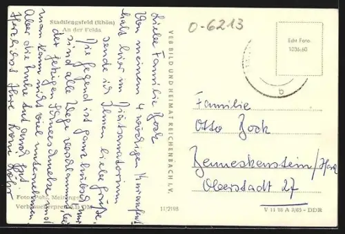 AK Stadtlengsfeld /Rhön, An der Felda