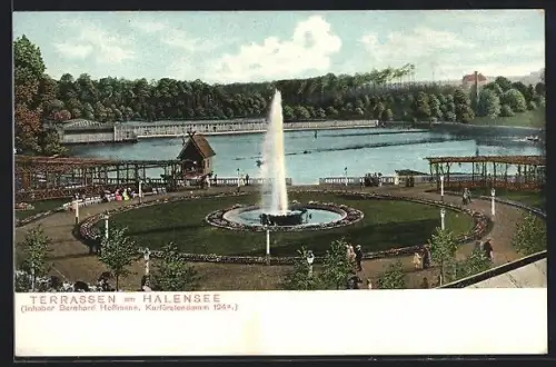 AK Berlin-Halensee, Terrassen am Halensee, Inh. Bernhard Hoffmann