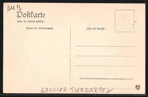 AK Berlin, Otto II. Markgraf von Brandenburg, Denkmal, Grosser Tiergarten