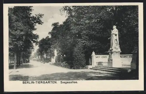 AK Berlin-Tiergarten, Grosser Tiergarten, Siegesallee