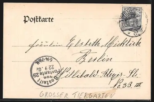 AK Berlin, Grosser Tiergarten, Denkmal Friedrich II.