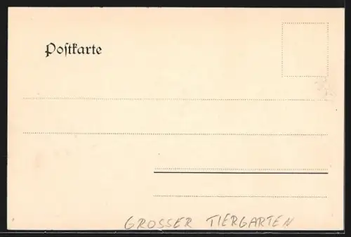 AK Berlin, Grosser Tiergarten, Denkmal Kaiser Wilhelm I in der Siegesallee