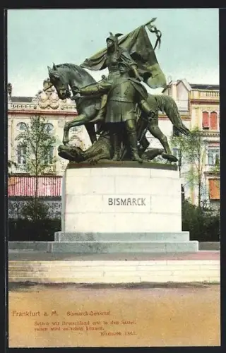 AK Frankfurt a. M., Bismarck-Denkmal