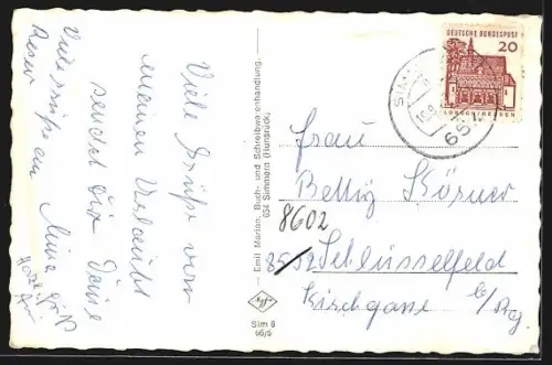 AK Simmern /Hunsrück, Schlossstrasse