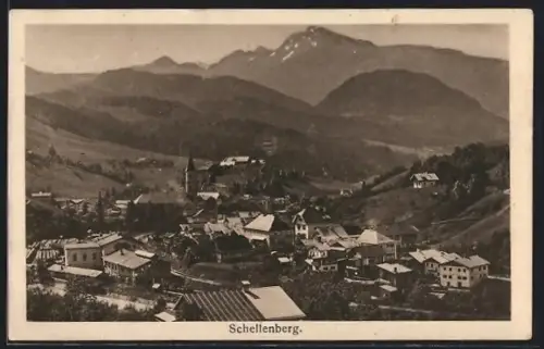 AK Schellenberg / Obb., Ortsansicht mit Kirche