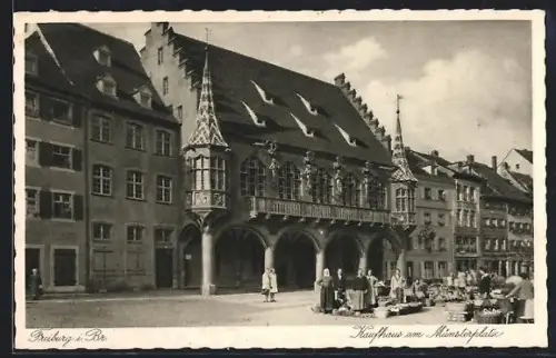 AK Freiburg i. Br., Kaufhaus am Münsterplatz