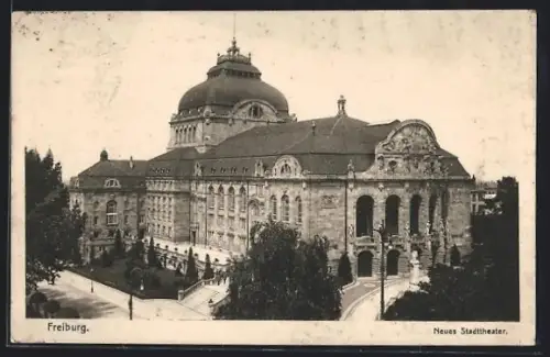AK Freiburg / Breisgau, Neues Stadttheater
