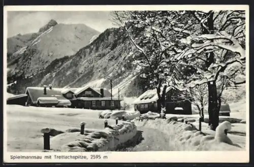 AK Spielmannsau, Trettachspitze, Winterlandschaft