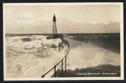AK Warnemünde, Westmolenkopf