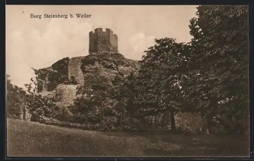 AK Weiler / Sinsheim, Burg Steinsberg