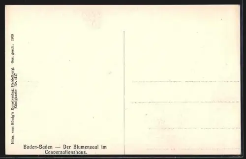 AK Baden-Baden, Blumensaal im Conversationshaus