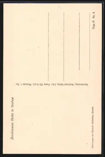 AK Brochow, Zerschossene Kirche