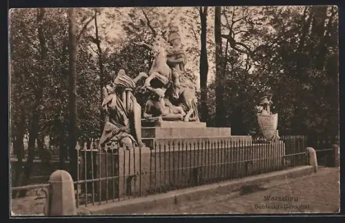 AK Warschau-Warszawa, Sobieski-Denkmal