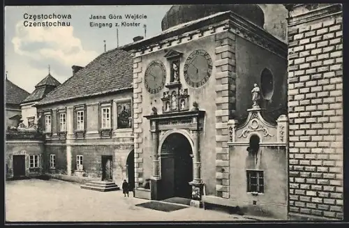 AK Czenstochau, Eingang zum Kloster