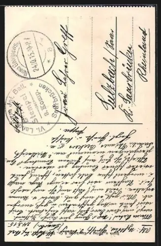 AK Warschau, Kirche Allerheiligen mit Passanten