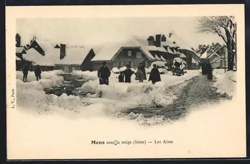 AK Mens /Isère, Sous la neige, Les Aires
