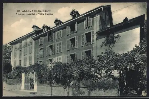 AK Allevard-les-Bains, Avenue Davallet, Villa Ramus