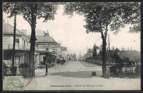 AK Château-du-Loir, Entrée en Ville par la Gare