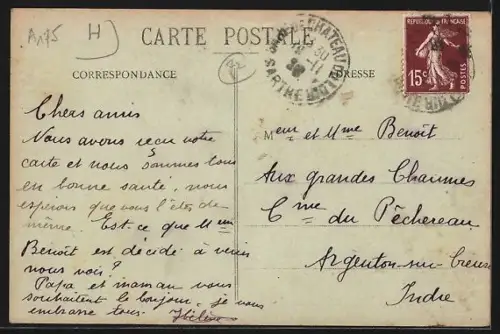 AK Château-du-Loir /Sarthe, Rue St-Martin animée avec passants et boutiques