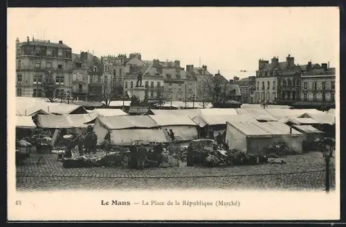 AK Le Mans, La Place de la République, Marché