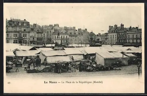 AK Le Mans, La Place de la République, Marché
