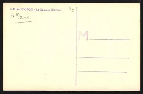 AK Ste-Croix, N. D. de Ste-Croix, Le Nouveau Bâtiment