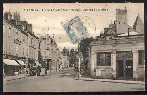 AK Le Mans, Avenue Léon-Bollée et Trésorerie Générale de la Sarthe