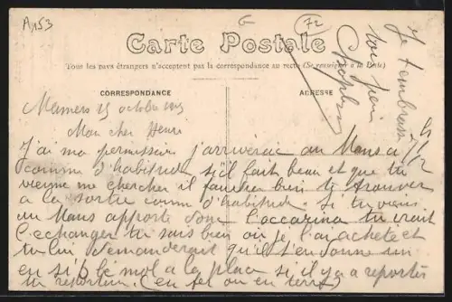 AK Mamers, Place de la République avec Hôtel