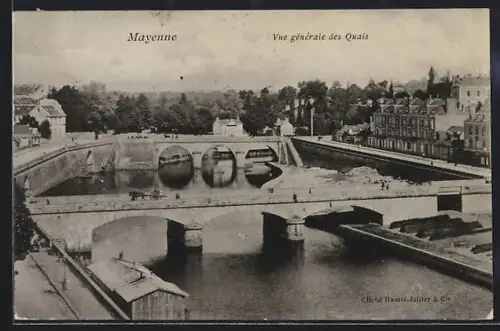 AK Mayenne, Vue générale des Quais