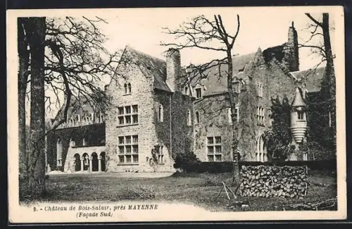 AK Mayenne, Château de Bois-Salair, facade sud