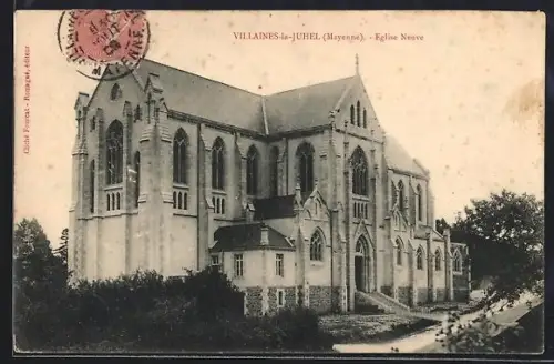 AK Villaines-la-Juhel /Mayenne, Église Neuve