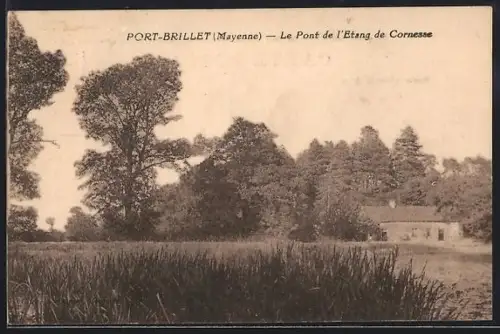 AK Port-Brillet /Mayenne, Le Pont de l`Étang de Cornesse